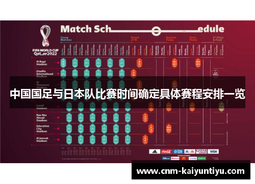 中国国足与日本队比赛时间确定具体赛程安排一览